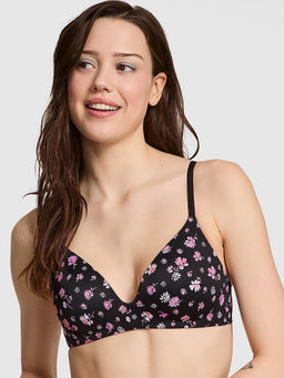 Victoria's Secret - Pink Wear Everywhere Push-Up Wireless Bra Black