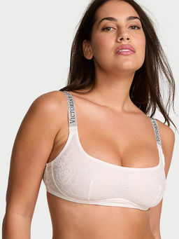 Victoria's Secret - Very Sexy Shine Strap Lace Scoop Bralette Grey (S)