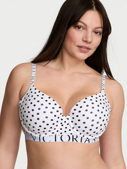 Victoria's Secret - The T-Shirt Cotton Exploded Logo Lightly Lined Demi Bra White