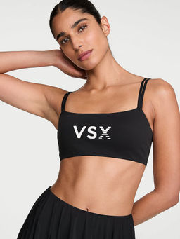 Victoria's Secret - VSX Elevate Strappy Square-Neck Sports Bra Black