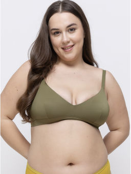 MIEZ - Triangle Non-Padded Bralette Olive
