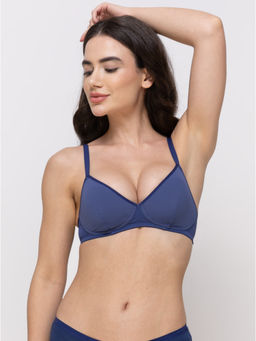 MIEZ - Mesh Cup Non-Padded Bra Navy Blue