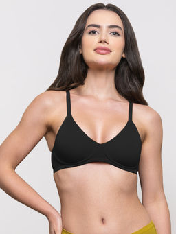 MIEZ - Moulded T-Shirt Non-Padded Bra Black