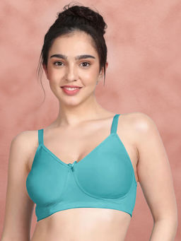 Shyaway - By Susie Dusty Turquoise Wirefree Full Coverage Nonpadded Seamless Bra