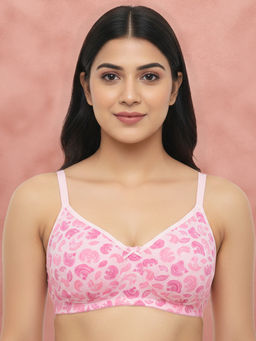 Shyaway - By Susie Confetti PINK Wirefree Full Coverage Seamless Detachable Printed Bra