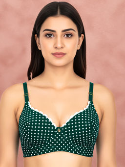 Shyaway - By Susie Deep 3/4Th Coverage Wirefreee Seamed Multiway Polka Printed Padded Bra