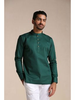 Manyavar - Green Cotton Short Kurta