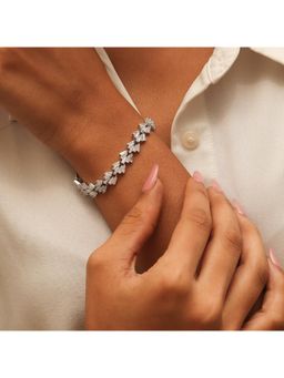 RUHA JEWELS - Baguette Bliss Tennis Silver Bracelet (7)