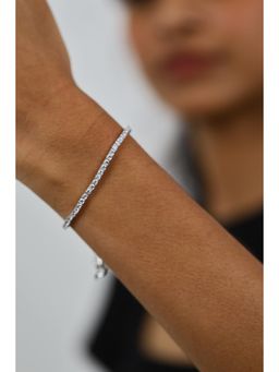 RUHA JEWELS - Eternal Diamond Tennis Silver Bracelet (Adjustable)