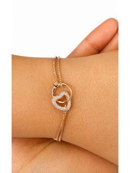 RUHA JEWELS - Rose gold Chic Silver Bracelet (Adjustable)
