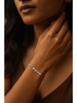 RUHA JEWELS - Eternal Mangalsutra Silver Bracelet (Adjustable)
