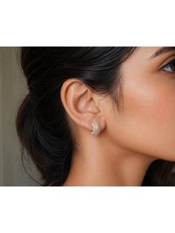 RUHA JEWELS - Rose gold Silver Minimalistic Earrings