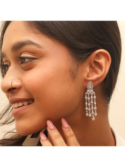 RUHA JEWELS - Luxe Diamonds Silver Earrings