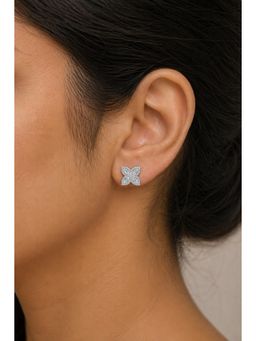 RUHA JEWELS - Sculpted Silver Studs Silver Earrings