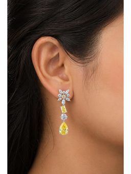 RUHA JEWELS - Empress Yellow Silver Earrings