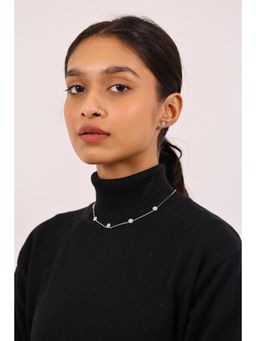 RUHA JEWELS - Date Night Diamond Silver Necklace Set