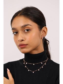 RUHA JEWELS - Self Love Diamond Rose Gold Silver Necklace Set