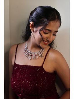 RUHA JEWELS - Eternal Bridal Silver Necklace Set