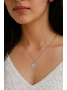 RUHA JEWELS - Minimal Baguette Diamond Silver Pendant