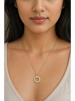 RUHA JEWELS - Halo Diamond Gold Silver Pendant