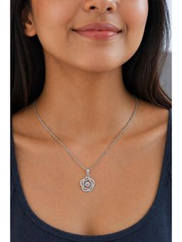 RUHA JEWELS - Glow Drop Diamond Silver Pendant