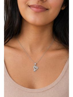 RUHA JEWELS - Heart Diamond Silver Pendant
