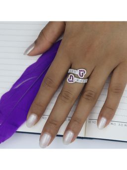 RUHA JEWELS - Silver Ruby Diamond Toi-Moi Ring (14)
