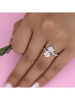 RUHA JEWELS - Silver Baguette Toi-Moi Diamond Ring