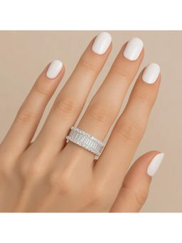 RUHA JEWELS - Timeless Baguette Eternity Band Silver Ring (11)