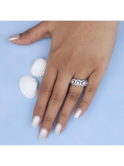 RUHA JEWELS - Dazzling Diamond Eternity Silver Ring