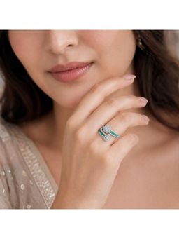 RUHA JEWELS - Elegant Toi-Moi Diamond Silver Ring (14)
