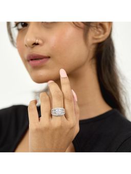 RUHA JEWELS - Zen Spark Diamond Silver Ring