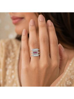 RUHA JEWELS - Bold Glow Ruby Silver Ring (Adjustable)