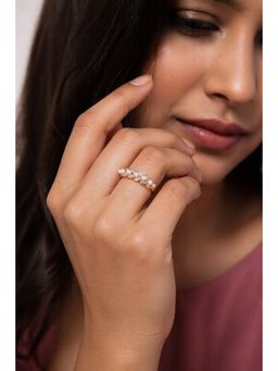 RUHA JEWELS - Mystic Pearl Rose gold Silver Ring