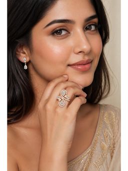 RUHA JEWELS - Sparkle Rose gold Silver Ring
