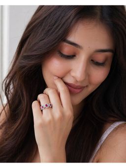 RUHA JEWELS - Allure Ruby Silver Ring