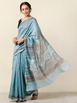 Fabindia - Cotton Silk Hand Block Print Sari