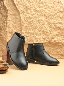 Stefens - Boys Black Elegant Casual Boots