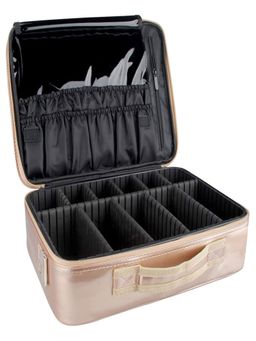 House of Quirk - Travel Makeup Cosmetic Storage Case -Large Rose Gold