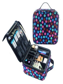 House of Quirk - Travel Makeup Cosmetic Storage Case -Small Colour Dots