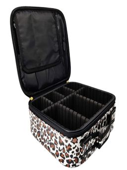 House of Quirk - Travel Makeup Cosmetic Storage Case -Small Leopard