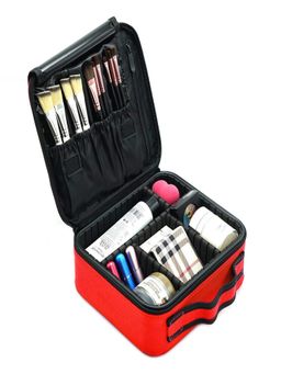 House of Quirk - Travel Makeup Cosmetic Storage Case -Small Red