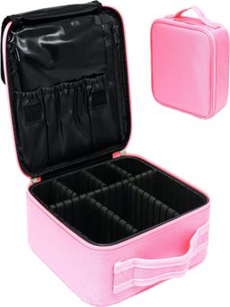 House of Quirk - Travel Makeup Cosmetic Storage Case -Small Rose Pink