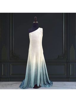 Pink Blue India - Girls Blended Fabric Silver Solid Dress