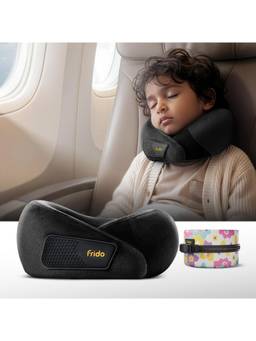 Frido - Kids Memory Foam Travel Neck Pillow - Core Black