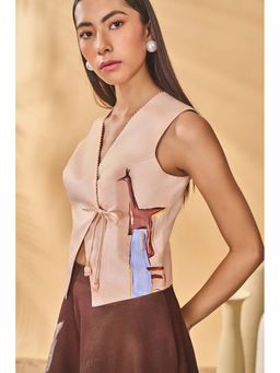 Masaba - Beige Apricot Mirage Waist Coat