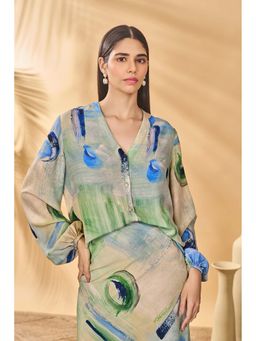 Masaba - Multicolour Whirl Wind Billowy Sleeve Top