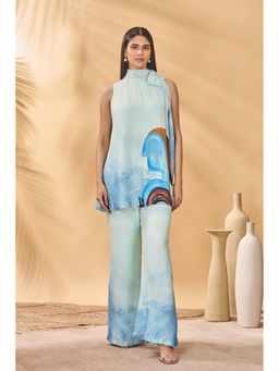 Masaba - Blue Lost In Space Tunic with Pant (Set of 2)