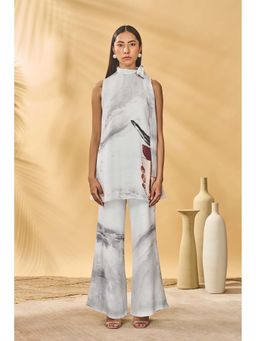 Masaba - Grey Moon Mist Tunic with Pant (Set of 2)