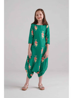 Pasha India - Jade Green Dhoti Jumpsuit Kids